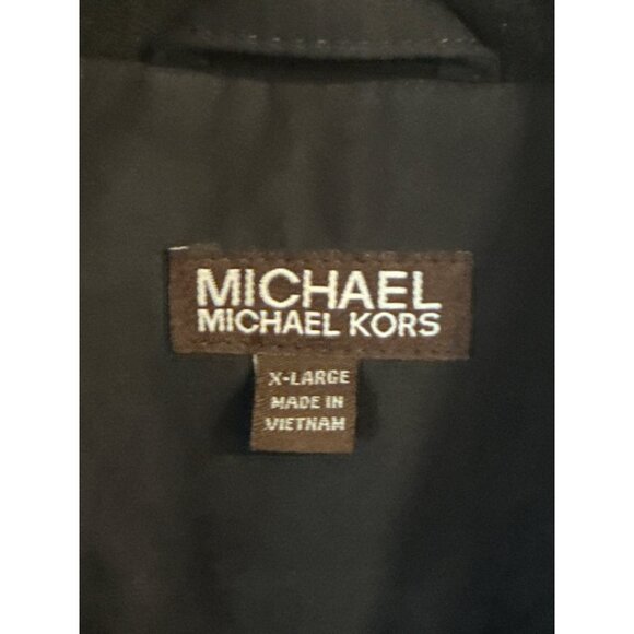 Michael Kors Men's XL Black Jacket With Hidden Hood & Multiple Pockets - Picture 2 of 6